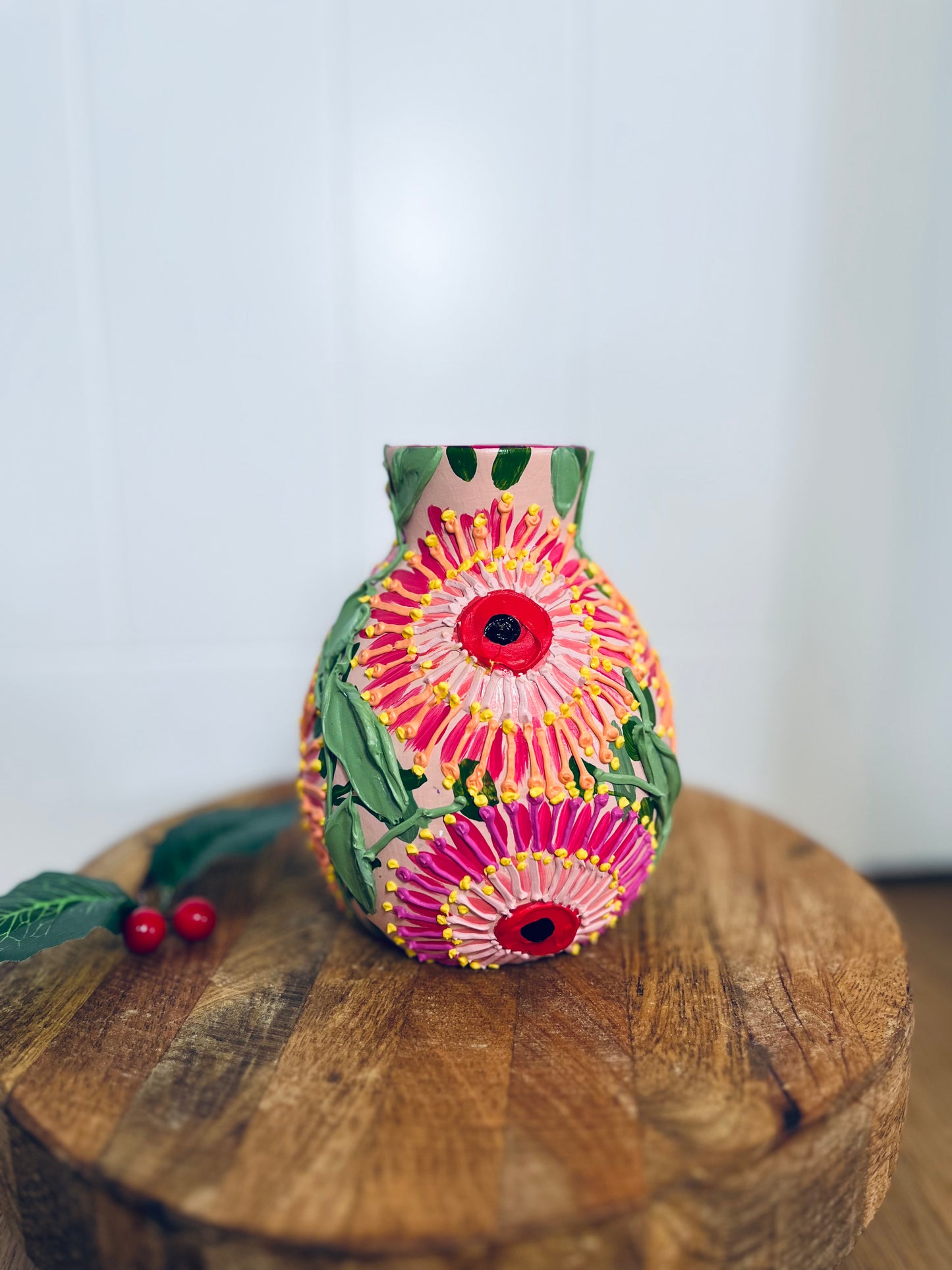 Pink Eucalypt - Decorative Vase