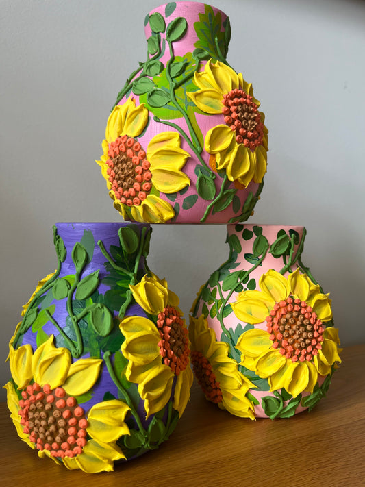 Purple - Sunflower - Decorative Vase