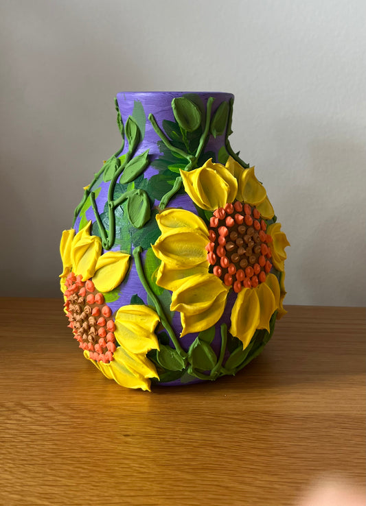 Purple - Sunflower - Decorative Vase