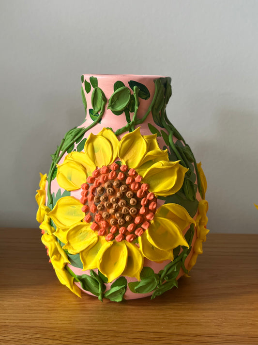 Pale Pink - Sunflower - Decorative Vase
